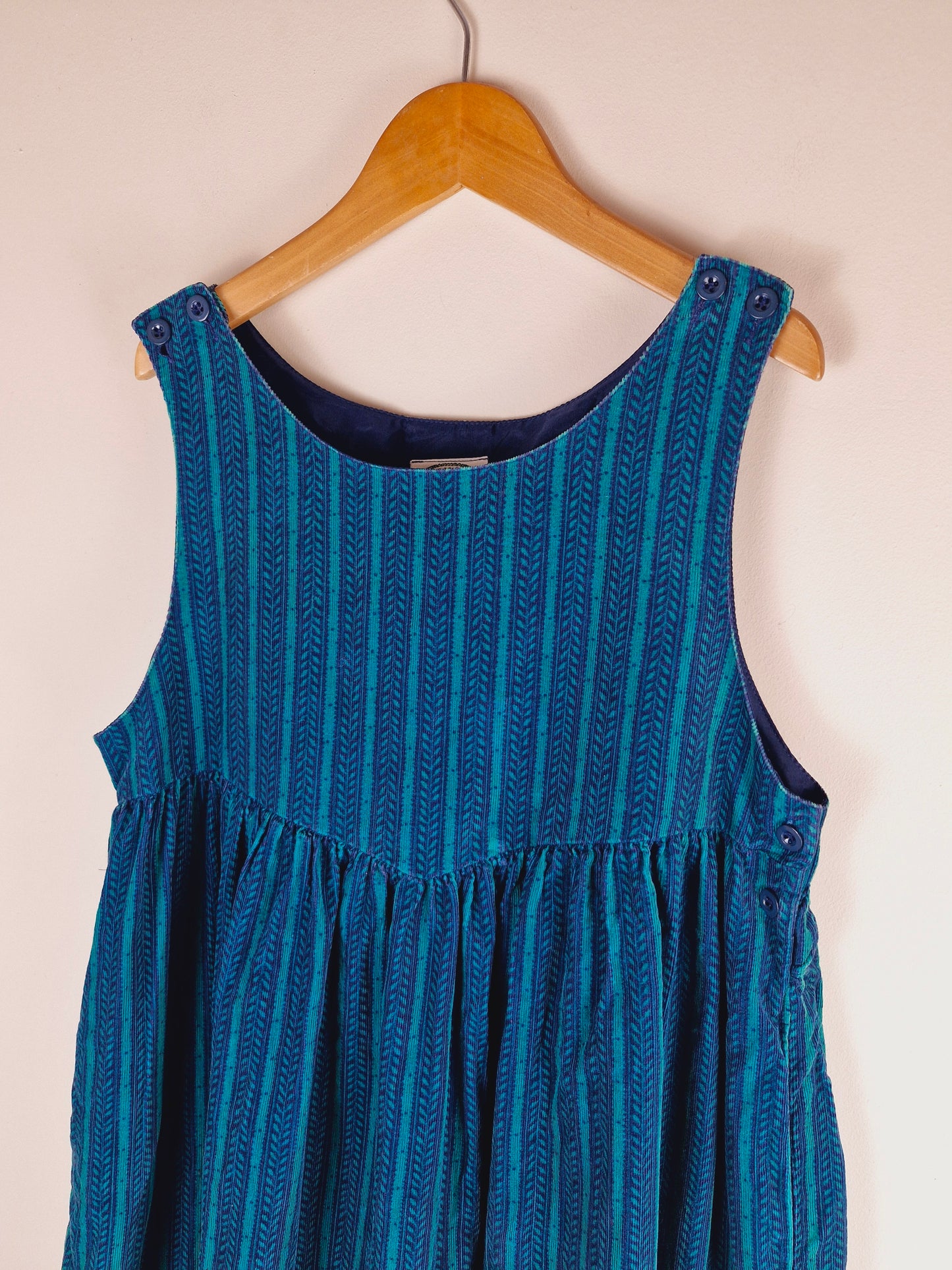 Girls Vintage Laura Ashley Corduroy Pinafore Dress 11-12 yrs