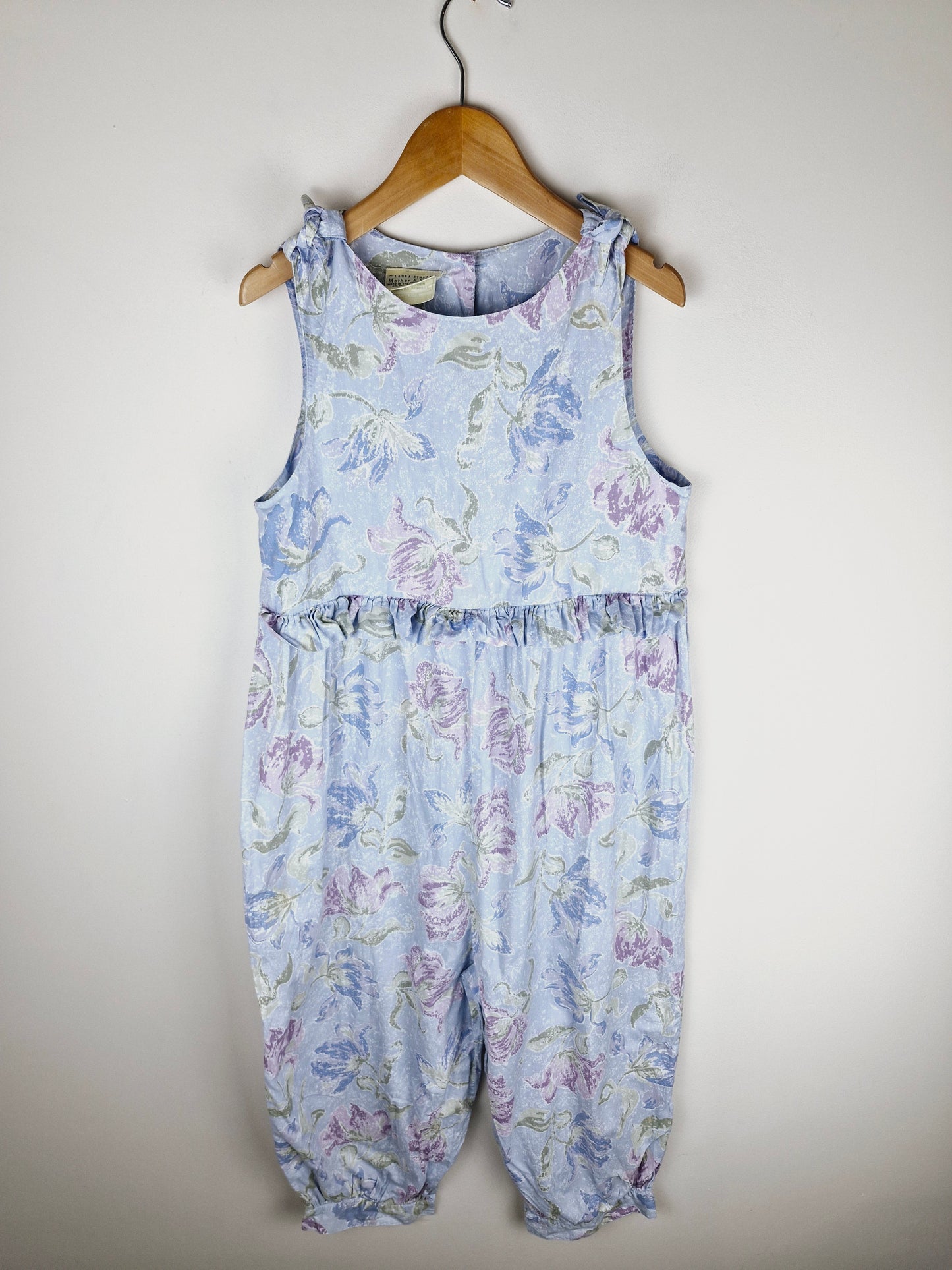 Girls Vintage Laura Ashley Jumpsuit Playsuit Cotton 9yrs - 10yrs