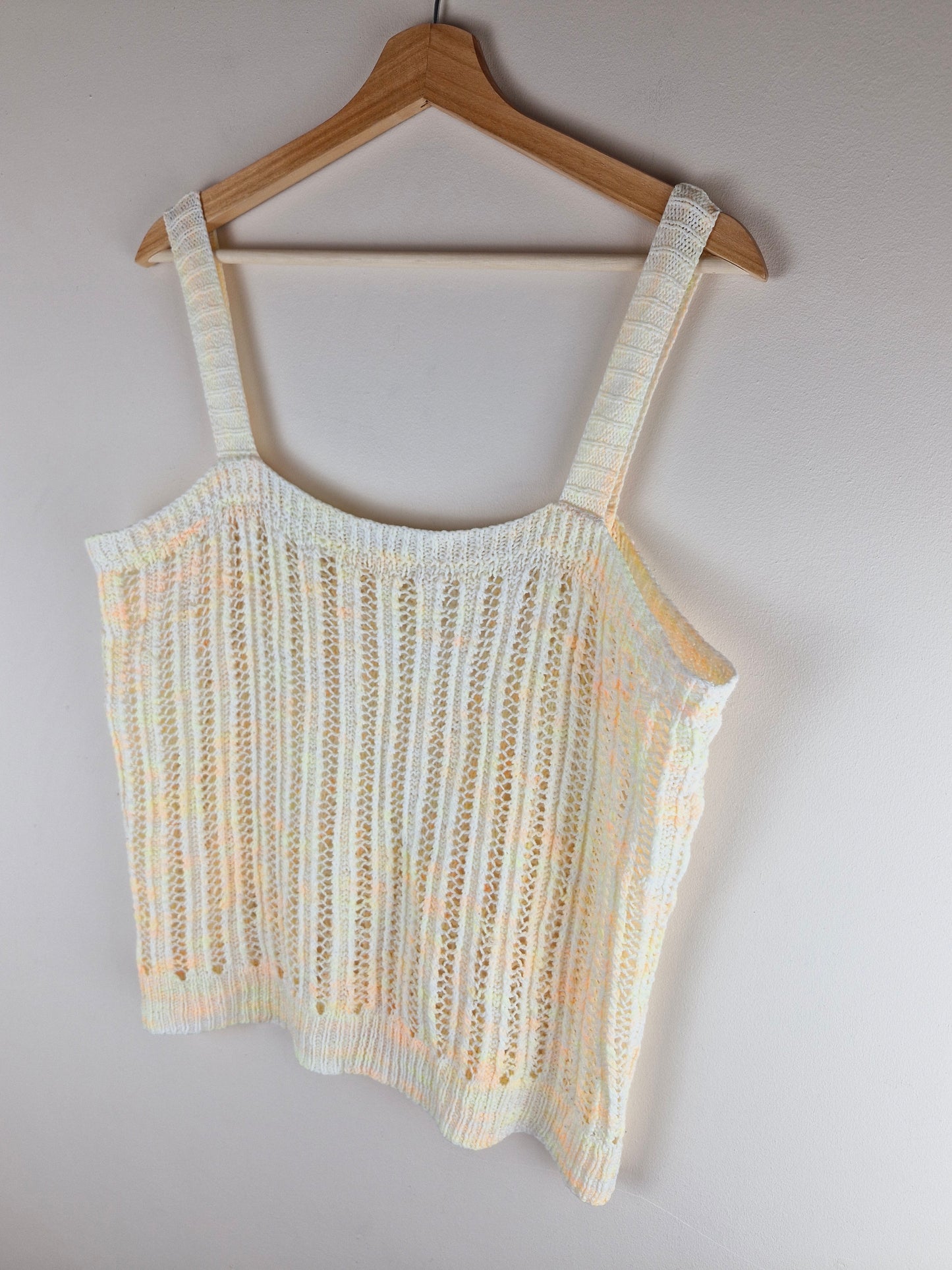 Vintage Handknitted Vest Cami Top L XL