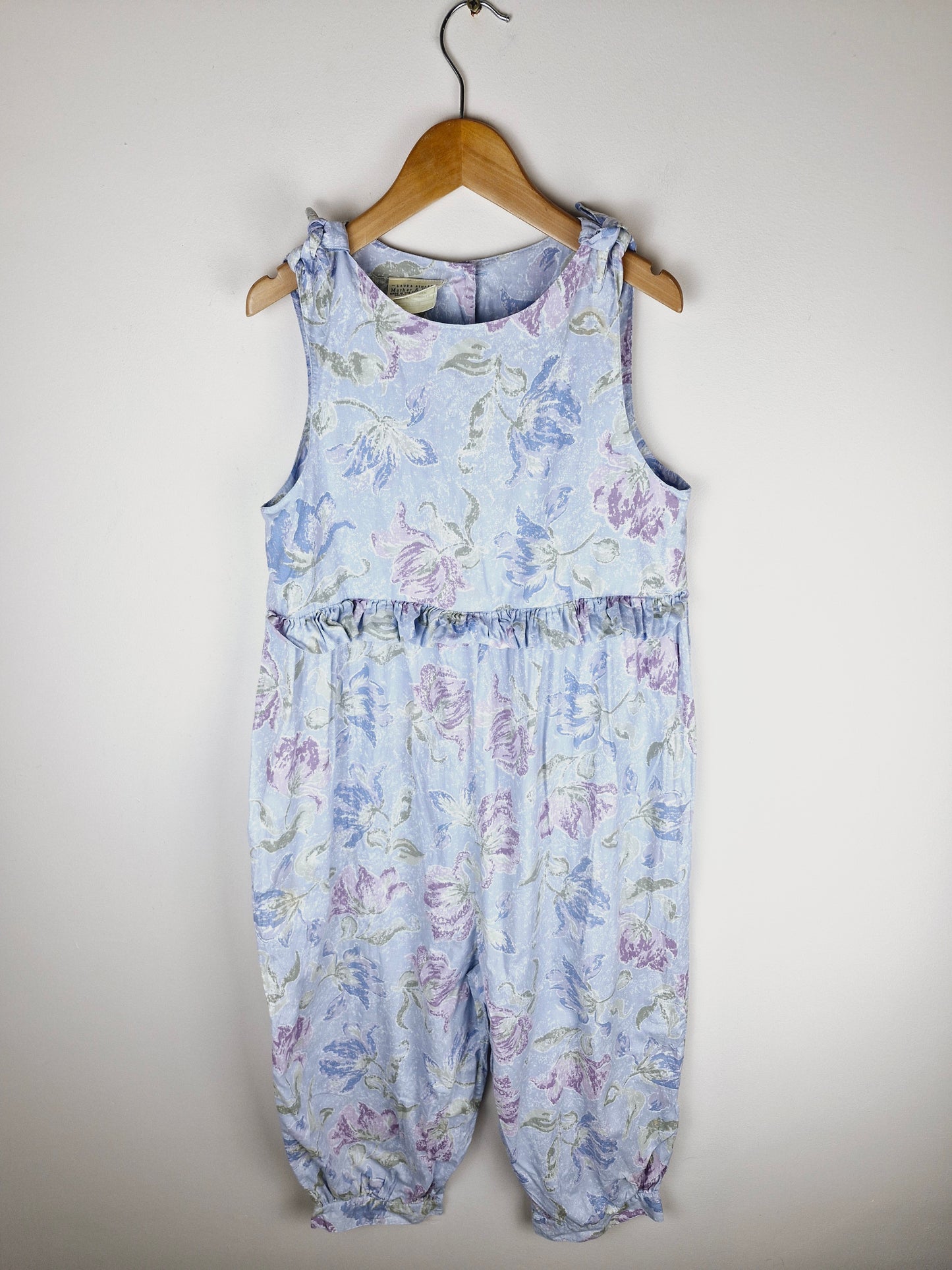 Girls Vintage Laura Ashley Jumpsuit Playsuit Cotton 9yrs - 10yrs