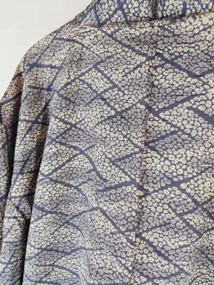 Vintage Japanese Silk Short Kimono Jacket Festival Top M L