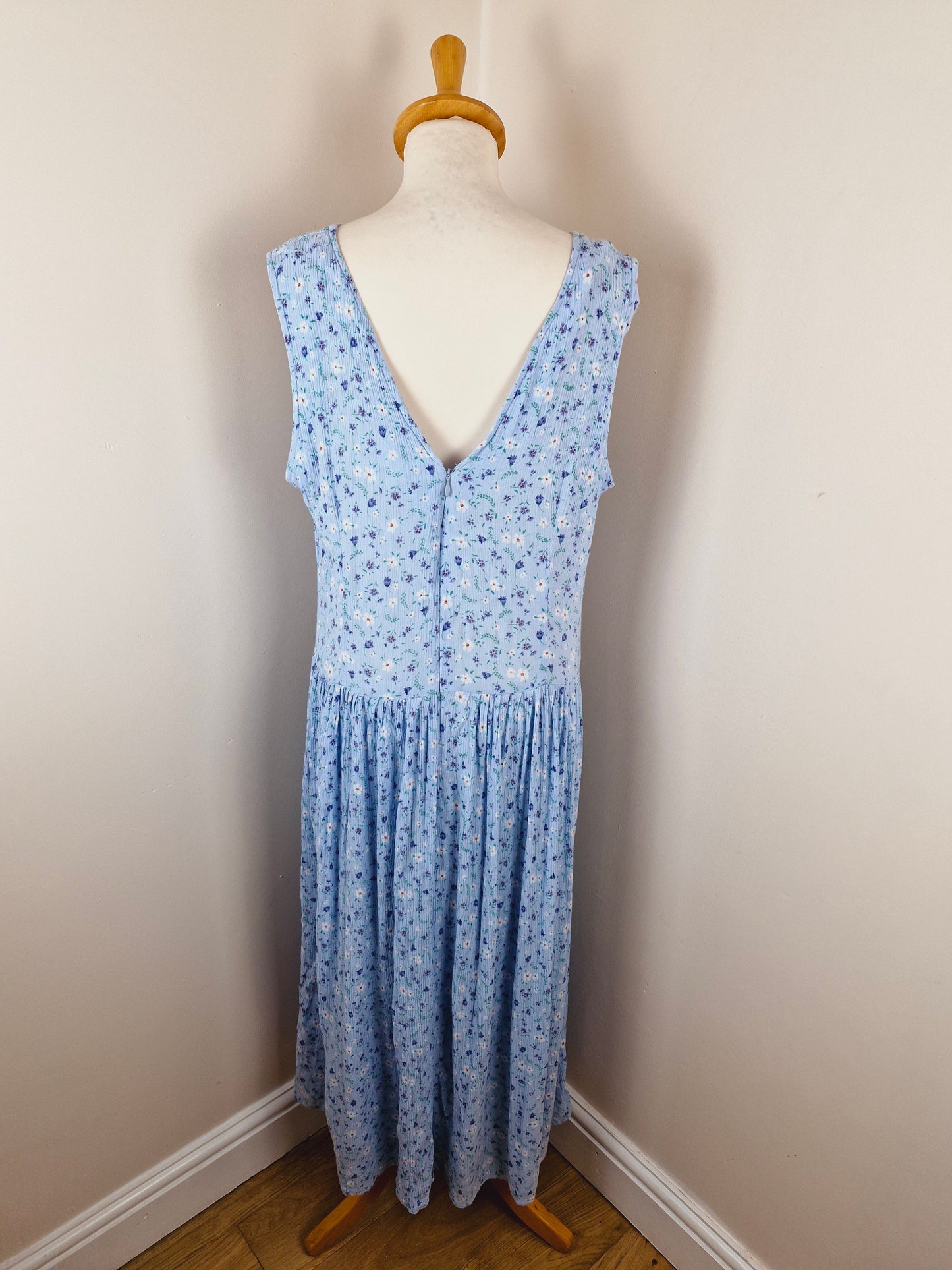 Vintage 90s Long Slip Midi Summer Dress XL