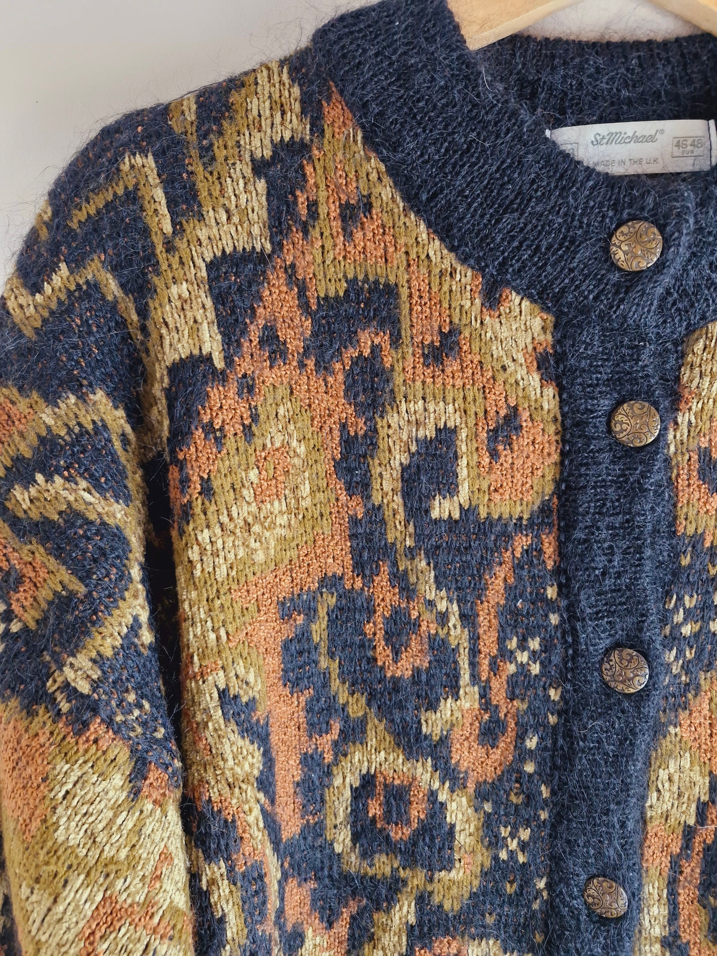 Vintage Cardigan Bomber Jacket XL