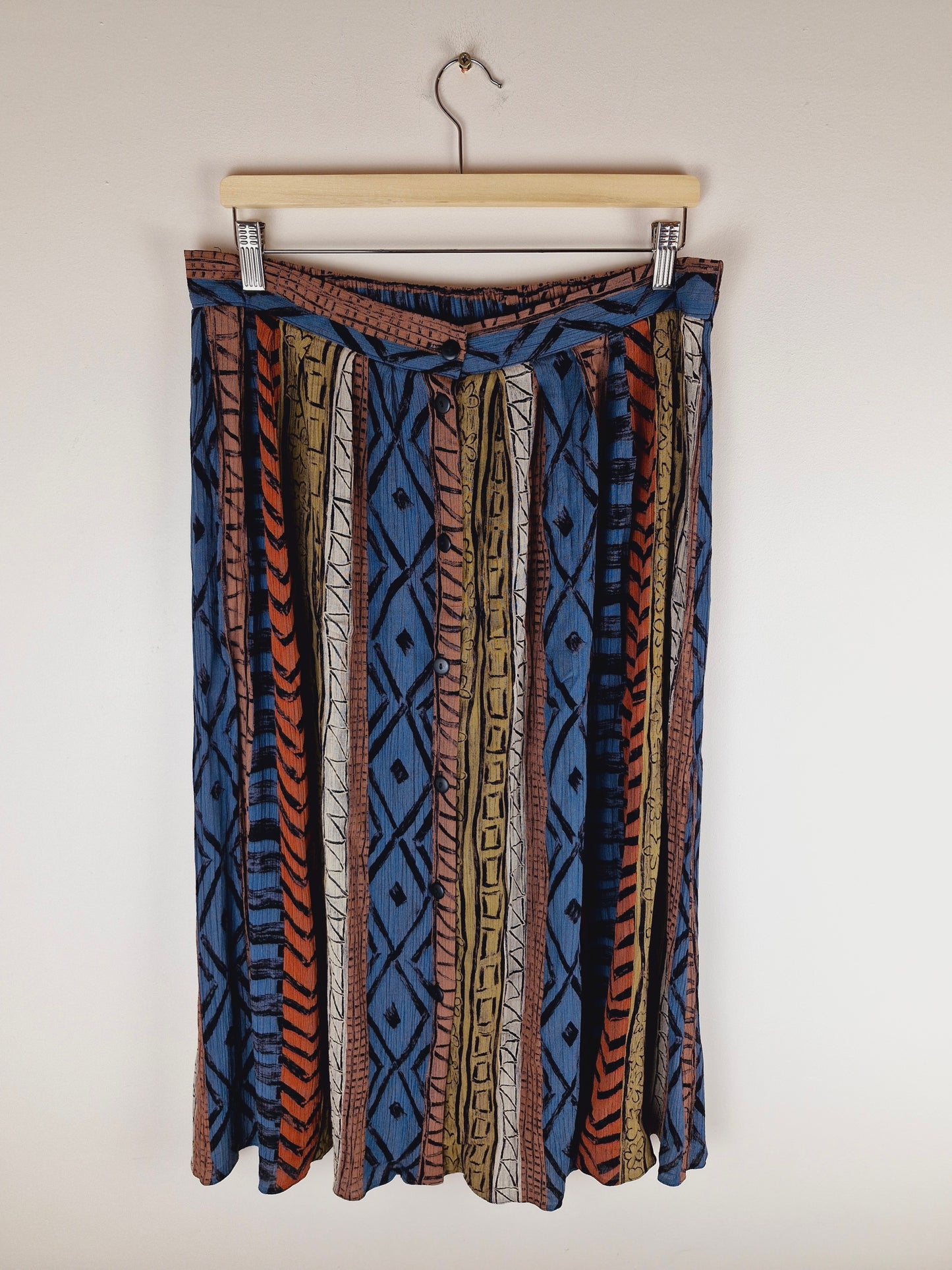 Vintage 90s Midi Funky Skirt L XL